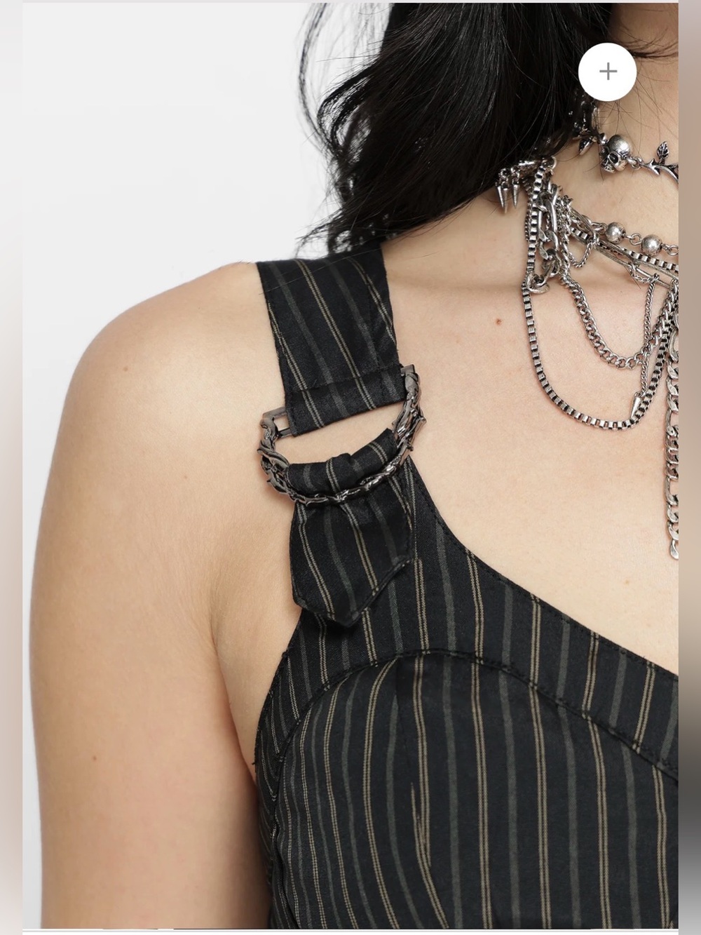 NWT Disturbia Jenna Stripe D-Ring Buckle Cami Top- size 8 - Picture 5 of 9
